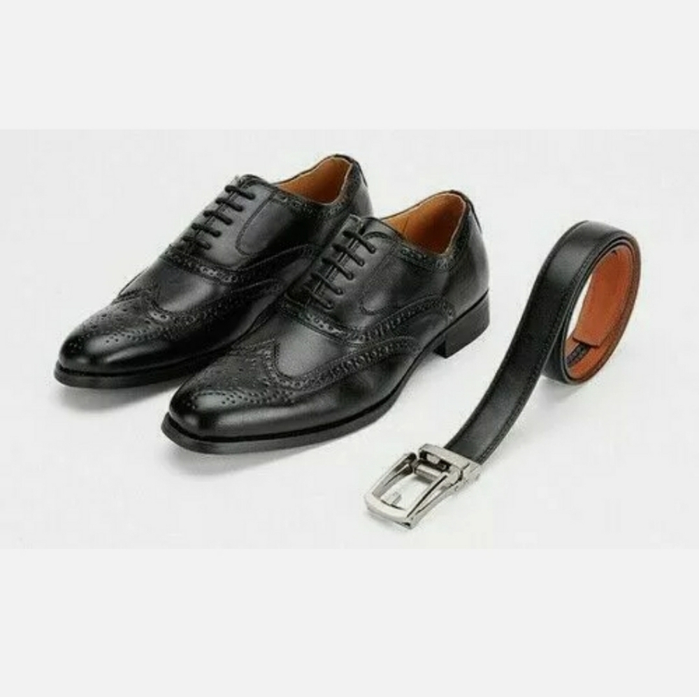 Vincent Cavallo Men's Black She's and Belt